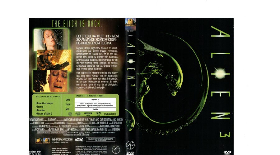 Alien 3 DVD 1992