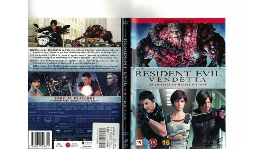 Resident Evil Vendetta DVD