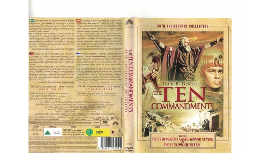 The Ten Commandments / De Tio Budorden 1957 DVD