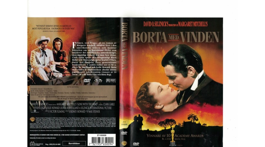 Borta Med Vinden  1939 DVD